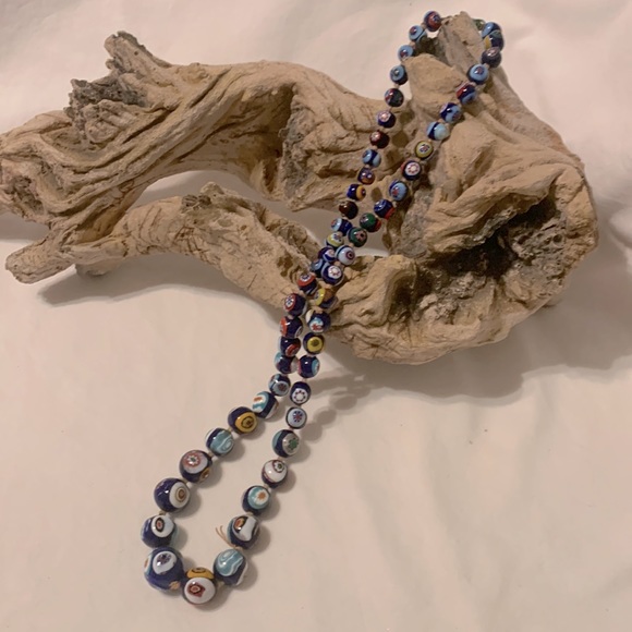 Hand Crafted Glass Beaded Necklace - Picture 1 of 7
